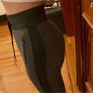 Lululemon gray joggers — thick, comfortable, stylish, with zipper pockets